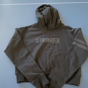 NWOT Stronger crop hoodie